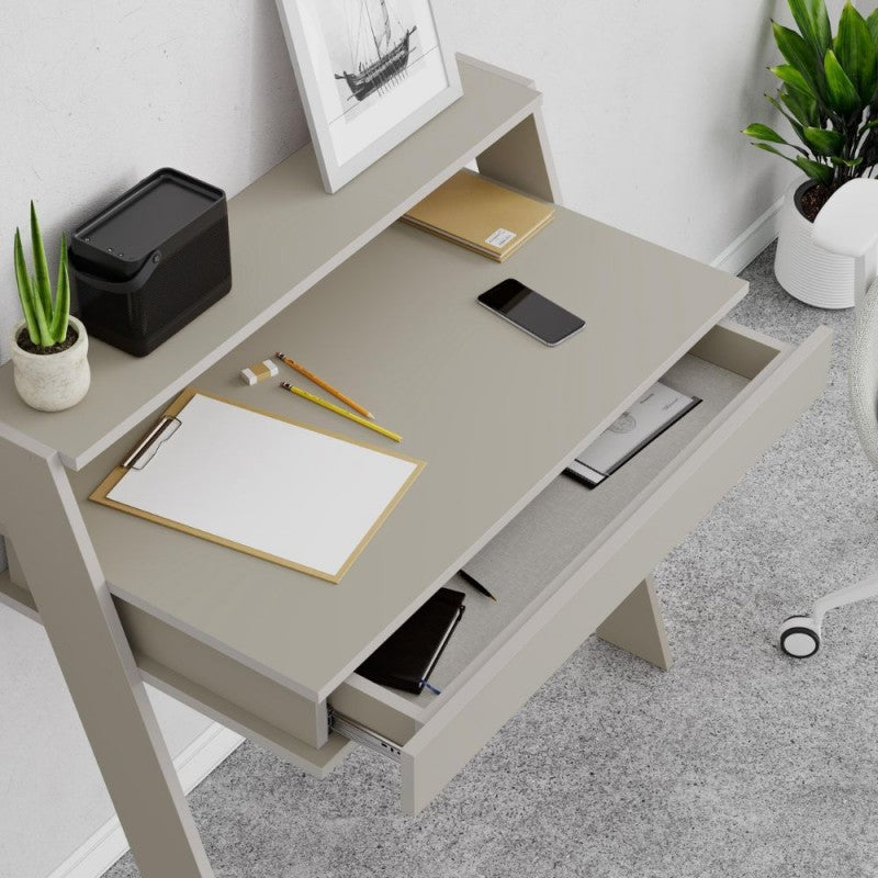 Scrivania da parete con cassetto 94 cm colore cashmere Cowork