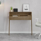 Scrivania da parete con cassetto 94 cm colore noce Cowork