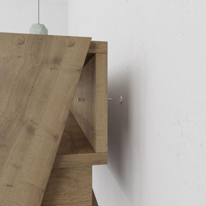 Scrivania da parete con cassetto 94 cm colore noce Cowork