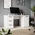 Scrivania con 3 cassetti e un’anta 138x60x75 colore bianco Domitilla 