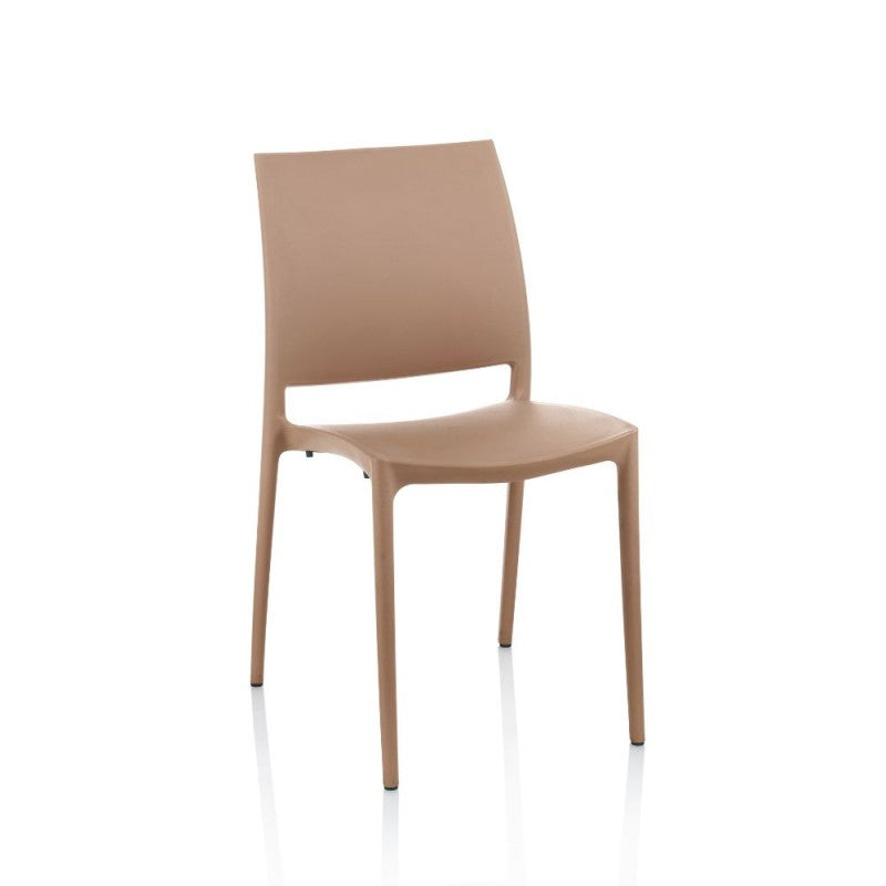 4er-Set Stühle aus Polypropylen, ergonomisches Design, Farbe Seil - Curtis