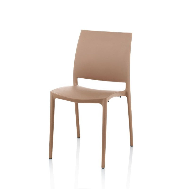 4er-Set Stühle aus Polypropylen, ergonomisches Design, Farbe Seil - Curtis