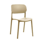 Set 4 sedia in polipropilene impilabili colore cashmere Loop