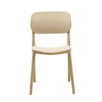Set 4 sedia in polipropilene impilabili colore cashmere Loop