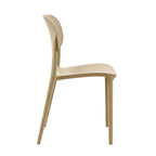 Set 4 sedia in polipropilene impilabili colore cashmere Loop