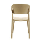 Set 4 sedia in polipropilene impilabili colore cashmere Loop