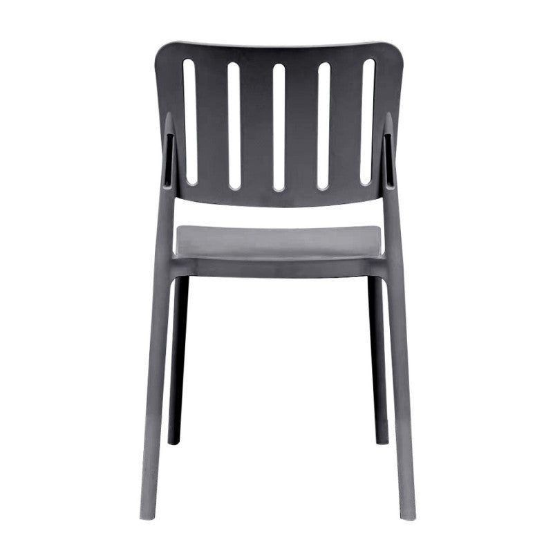 Set 4 sedia in polipropilene Nexa impilabili colore grigio scuro Nexa