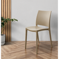 Set 4 sedia in polipropilene impilabili colore cashmere Sfera