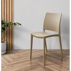 Set 4 sedia in polipropilene impilabili colore cashmere Sfera
