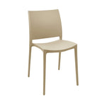 Set 4 sedia in polipropilene impilabili colore cashmere Sfera