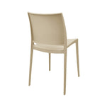 Set 4 sedia in polipropilene impilabili colore cashmere Sfera