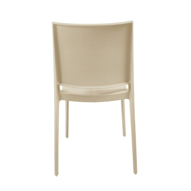 Set 4 sedia in polipropilene impilabili colore cashmere Sfera