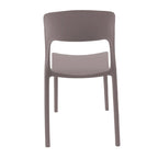 Set 4 sedia in polipropilene impilabili colore grigio Vela
