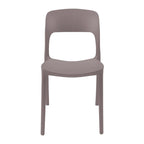 Set 4 sedia in polipropilene impilabili colore grigio Vela