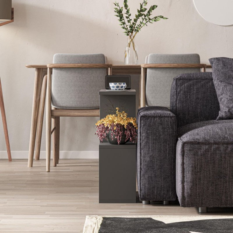 Table basse 60x19,5x60H couleur anthracite Homemania