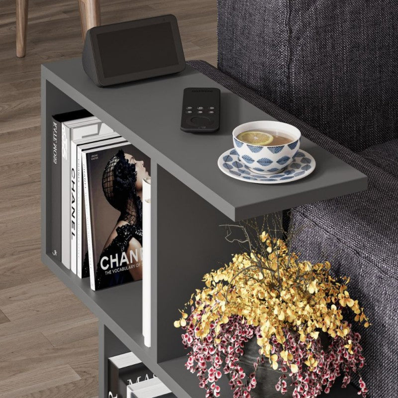 Table basse 60x19,5x60H couleur anthracite Homemania