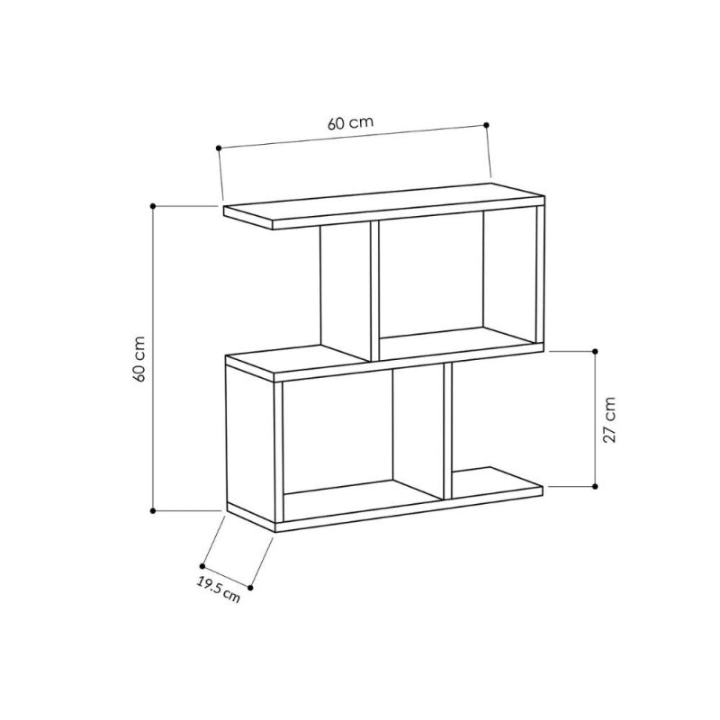 Homemania Couchtisch 60x19,5x60H anthrazitfarben