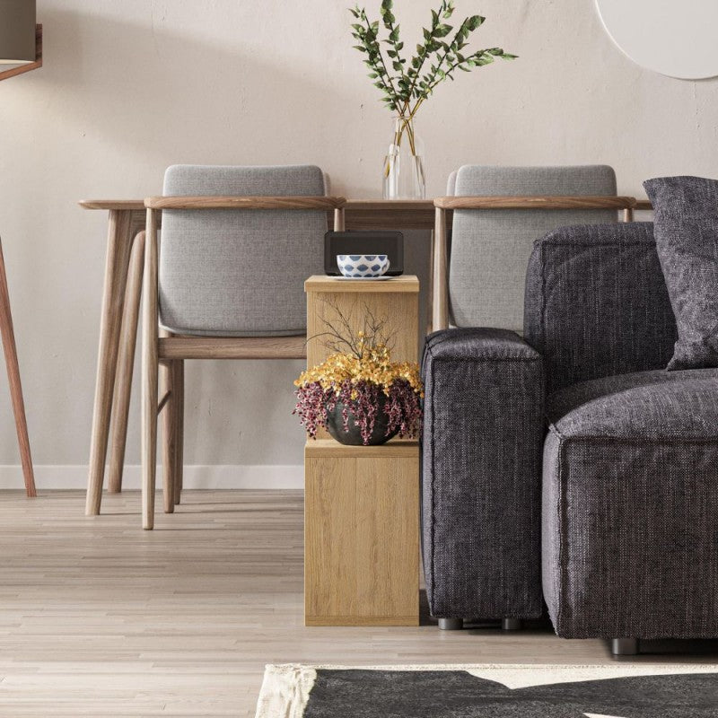 Table basse 60x19,5x60H couleur chêne Homemania