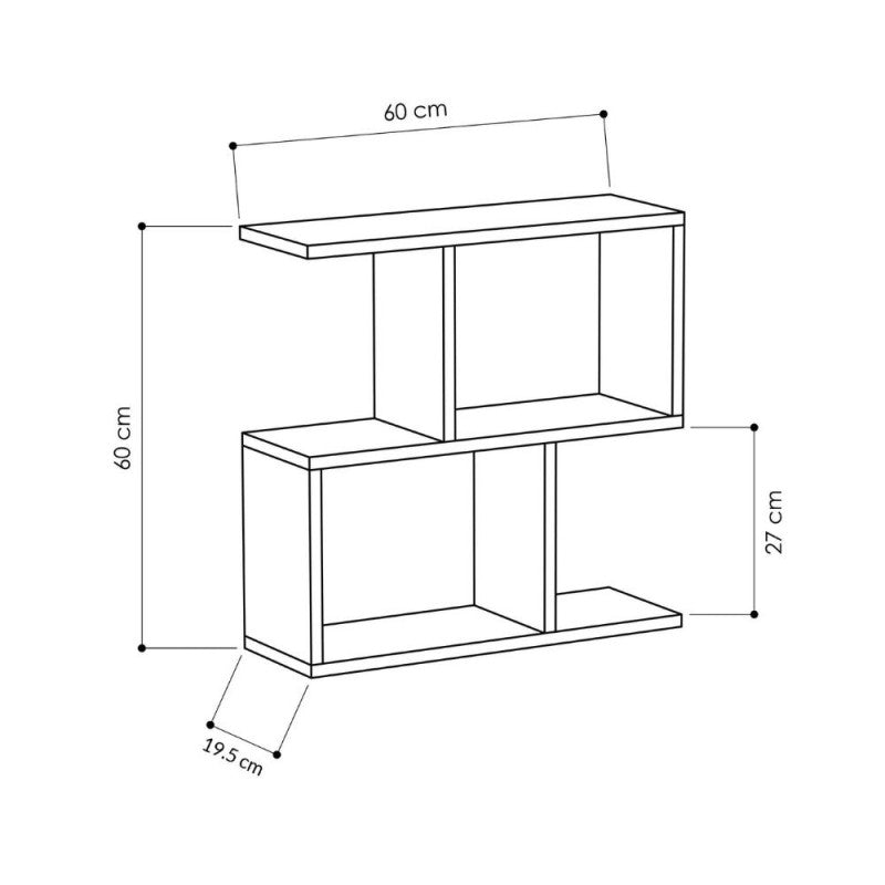 Table basse 60x19,5x60H couleur chêne Homemania