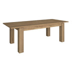 Table extensible 1475 avec rallonge centrale couleur chêne 190x90x76H