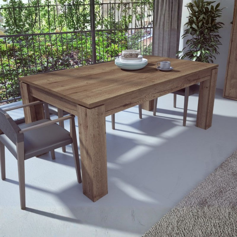 Tavolo allungabile 1475 con allunga centrale colore noce 190x90x76H