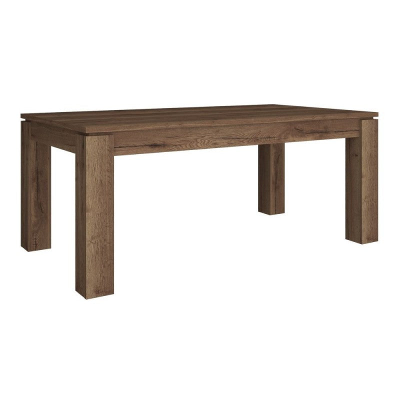 Table extensible 1475 avec rallonge centrale couleur noyer 190x90x76H