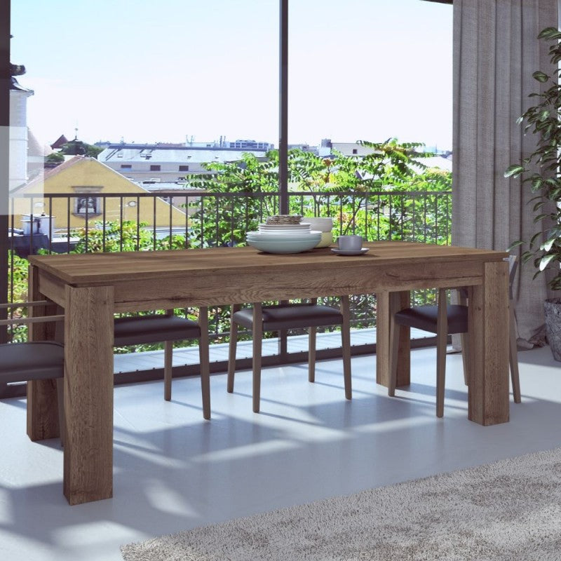 Tavolo allungabile 1475 con allunga centrale colore noce 190x90x76H