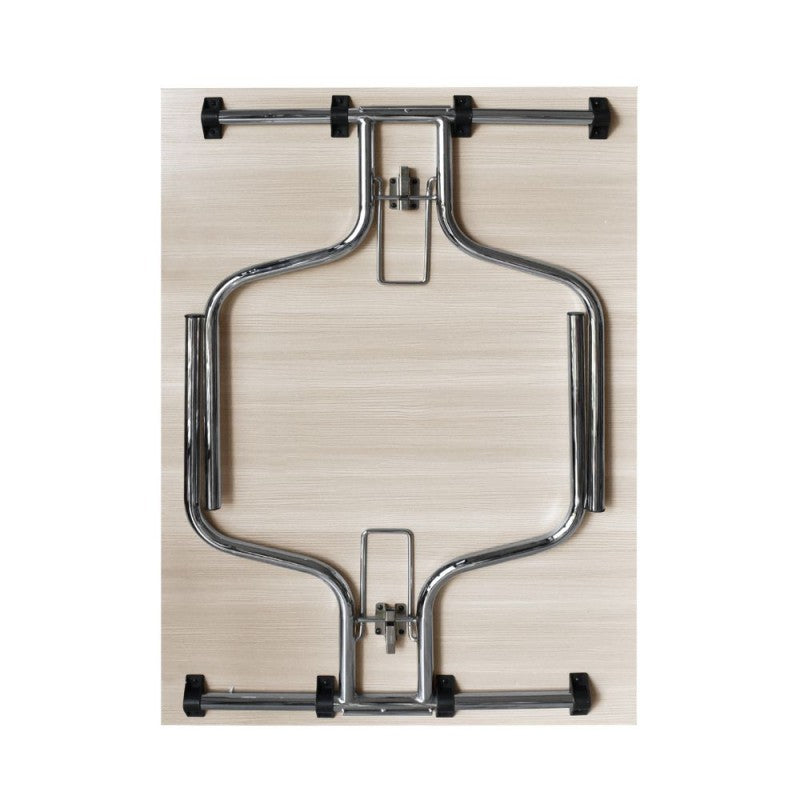 Tavolo pieghevole ESFB03 colore olmo con gambe in metallo cromo 120x80x76.5H